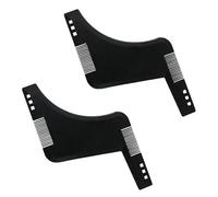 Pettine per Barba, 2Pcs Pettine Stencil Barba, Pettine di Guida per Rasatura Della Barba, Signori pizzetto Collo Sagome per Barba Styling Tool per allineare e rifinire Gli Uomini rasatura della barba