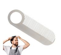 Pettine Per Barba In Metallo - 10,1x3,2x0,2 Cm Per Pettinare I Del Viso, Strumento Per Lo Styling Della Barba In Acciaio Inossidabile, Accessorio Per Modellare I Baffi, Aiutante Tascabile P