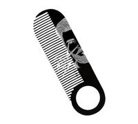 Pettine Per Barba, Pettine Da Barba Con Denti Fini Per Cura Della, Accessorio Modellante Ergonomico Portatile con Doppia Funzione Spazzola Dettagliante per Capelli Regalo Compleanno Uomo