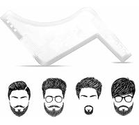Pettine per Barba,Pettine Stencil Barba,Signori pizzetto Collo Sagome per Barba Styling Tool per allineare e rifinire Gli Uomini rasatura della barba,Trasparente.