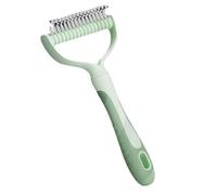 Pettine per cani - Pettine per la toelettatura degli animali domestici, strumento anti opacizzazione | Rimozione tappetino denti in acciaio inox, spazzola pettine per cani con design a doppia faccia,