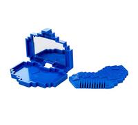 Pettine per capelli 2 I N 1, strumento per la rimozione e lo styling dei capelli, strumento per lo styling dei capelli con specchio a forma di cuore, per la casa e l'esterno