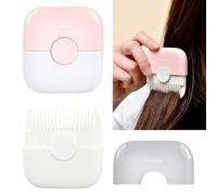 Pettine per capelli 2 in 1, 2 pezzi, con doppie punte, mini strumento portatile per la rottura dei capelli, design a doppio lato con copertura, per diradare i capelli, tagliare e acconciare le forbici