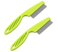 Pettine per Capelli, 2 Pezzi Anti Pulci e Pidocchi, Pettine Pulci, Pettinino Pidocchi con Manico Lungo Pettine per Peli con Delicate Punte Arrotondate per Efficace