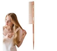 Pettine per capelli a coda appuntita, spazzola per capelli con setole in metallo, leggero, ergonomico, pettine per prendere in giro le radici, strumento di precisione per moglie, figlia, mamma