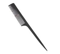 Pettine per capelli a coda di topo in plastica portatile da 20,5 cm, a denti fini, spazzola con manico lungo