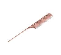 Pettine per Capelli a Coda di Topo, Pettine a Coda di Topo in Metallo Pettine in Metallo in Alluminio Barbiere Professionale per Salone e Uso Personale (Oro rosa)