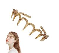 Pettine per capelli a dente di squalo, fascia per capelli da donna, a forma di U, con pettine ondulato a forma di U, fascia antiscivolo a zig zaag, comoda fascia per capelli ondulata per matrimoni,