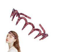 Pettine per capelli a dente di squalo, fascia per capelli da donna, a forma di U, con pettine ondulato a forma di U, fascia antiscivolo a zig zaag, comoda fascia per capelli ondulata per matrimoni,