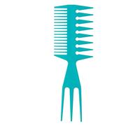 Pettine per capelli a denti larghi a doppia faccia per capelli a forma di lisca di pesce forchetta da parrucchiere strumento per parrucchiere pettini per capelli spessi