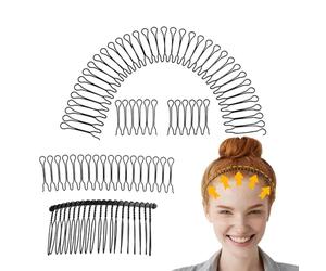 Pettine per capelli a forma di U, pettine per capelli in filo, clip per capelli, supporto per frangia in metallo, strumento per acconciature da sposa, pettine decorativo per acconciature da donna