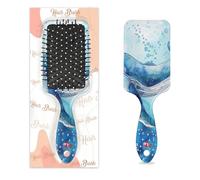 Pettine per capelli antistatico con cuscino d'aria, spazzola per capelli a tema delfino marino, oceano, blu, fantasia, subacquea, quadrato, per donne e ragazze