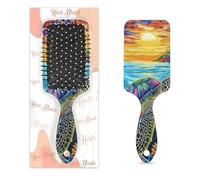 Pettine per capelli antistatico con cuscino d'aria, spazzola per capelli colorata tartaruga marina oceano spazzola quadrata per massaggio del cuoio capelluto per donne ragazze