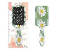 Pettine per capelli antistatico con cuscino d'aria, spazzola per capelli margherite verde griglia quadrata spazzola per massaggio del cuoio capelluto per donne ragazze
