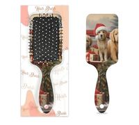 Pettine per capelli antistatico con cuscino d'aria spazzola per capelli per cani di Natale carino inverno cucciolo quadrato spazzola per massaggio del cuoio capelluto per donne ragazze