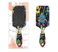 Pettine per capelli antistatico con cuscino d'aria, spazzola per capelli per chitarra pazza moderna astratta hiphop quadrata spazzola per massaggio del cuoio capelluto per donne ragazze