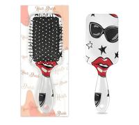 Pettine per capelli antistatico con cuscino d'aria, spazzola per capelli per labbra rosse e occhiali da sole, spazzola quadrata per massaggio del cuoio capelluto per donne e ragazze