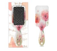 Pettine per capelli antistatico massaggiante cuscino d'aria spazzola per capelli acquerello dente di leone fiori stampe artistiche spazzola quadrata per massaggio del cuoio capelluto per donne ragazze