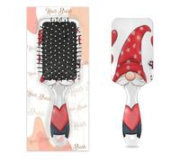 Pettine per capelli antistatico massaggiante cuscino d'aria spazzola per capelli felice San Valentino gnomo amore cuori spazzola per massaggio del cuoio capelluto per donne ragazze