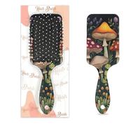 Pettine per capelli antistatico massaggiante cuscino d'aria spazzola per capelli funghi fata foresta fiori piante spazzola per massaggio cuoio capelluto quadrato per donne ragazze