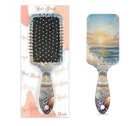 Pettine per capelli antistatico massaggiante cuscino d'aria spazzola per capelli onde da spiaggia che si infrangono perle conchiglie spazzola per massaggio del cuoio capelluto per donne ragazze