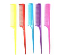 Pettine per capelli bella spazzola salone parrucchiere coda di topo plastica resistente all'usura sottile plettri per capelli design unico colore misto 1 pezzo