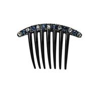 Pettine per capelli blu con strass, stile coreano, accessorio per capelli a sette denti, pettini laterali per capelli