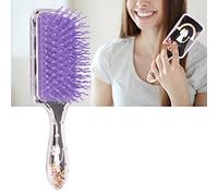 Pettine per Capelli Cartone Animato Balena con Design Antistatico per Capelli Dritti e Ricci - Manico Ergonomico con Cuscino d'aria per Massaggio del Cuoio Capelluto - Motivi di Animale Vivido,