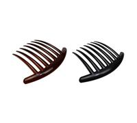 Pettine per capelli con 7 denti rotanti francesi nero/caffè infrangibili con buona presa pettini laterali per donne e ragazze accessori per capelli pettini laterali per capelli spessi pettini per