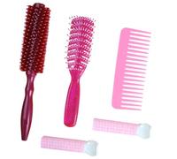 Pettine per capelli con bocchetta di ventilazione, spazzola rotonda a denti larghi, per asciugare i capelli, districare, acconciare e districare