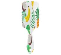 Pettine per capelli con cuscino a forma di banana con frutta tropicale, pettine districante, pettine per capelli ricci da donna