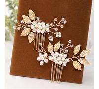 Pettine per capelli con perle, accessorio floreale per matrimonio, strass, tiara da sposa, forcina per capelli per damigella d'onore, feste, gioielli stile 11