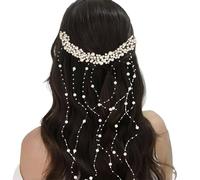 Pettine per capelli con perle, elegante fermaglio per capelli da sposa e copricapo da sposa, robusto ed elegante per tutto il giorno, accessorio elegante per feste, balli, feste o banchetti