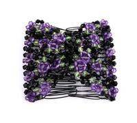 Pettine per capelli con perline di cristallo per donne, elegante fermaglio per capelli a forma di fiore, accessorio per capelli da sposa elastico boho