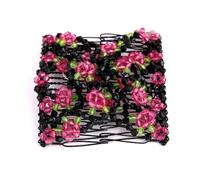 Pettine per capelli con perline di cristallo per donne, elegante fermaglio per capelli a forma di fiore, accessori da sposa per matrimonio, elastico per capelli bohémien