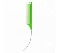 Pettine per capelli con perno di coda in acciaio, design ergonomico curvo per una separazione precisa della coda curva