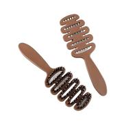 Pettine per capelli con setole di cinghiale cavo Spazzola per capelli districante Spazzola per capelli da donna Spazzola per massaggio del cuoio capelluto Spazzola per capelli ricci Salon Parrucchiere