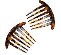 Pettine per capelli, confezione da 2, 6 pettini a forma di tartaruga, con 6 denti, fermagli per capelli per capelli, per feste, viaggi, banchetti, uso quotidiano, balli di compleanno, San Valentino