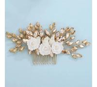 Pettine per capelli da donna con strass, accessorio per capelli da sposa, gioiello per matrimonio, feste, diademi color champagne