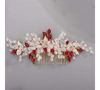 Pettine per capelli da donna con strass tinta unita, tiara per matrimonio, accessori per capelli, colore: