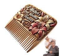 Pettine per capelli da donna decorativo combinato per capelli per donne | Festa della mamma Incisione in legno Srotola il pettine | Forniture antistatiche, intagliate a mano, per mamma