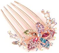 Pettine per Capelli da Sposa, Accessori per Capelli da Sposa in Cristallo, Fermagli per pettini Laterali per Capelli, Fermagli per Capelli a Forma di U per la Damigella d'Onore della Sposa Convenient