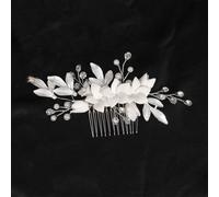 Pettine per capelli da sposa con perle, diademi con fiori, forcina per capelli con clip, accessori per capelli da sposa, 25