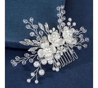 Pettine per capelli da sposa con perle diademi fiore forcina clip ragazza festa matrimonio accessori per capelli 11