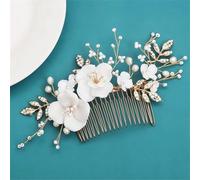 Pettine per capelli da sposa con perle, fiori, accessori per capelli da sposa, forcina per capelli da sposa, tiara per ballo scolastico, 24