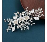 Pettine per capelli da sposa con perle, fiori, accessori per capelli da sposa, forcina per capelli da sposa, tiara per ballo di fine anno, 20