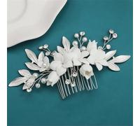 Pettine per capelli da sposa con perle, fiori, accessori per capelli da sposa, forcina per capelli, tiara da sposa, copricapo per balli scolastici, 27
