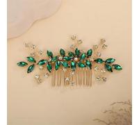 Pettine per capelli da sposa con strass rossi, accessori da sposa, gioielli da sposa, diademi blu per feste, 18 EN8