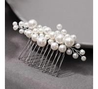 Pettine per capelli da sposa da donna con perle diademi fiore forcina clip ragazza festa matrimonio accessori per capelli 12