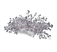 Pettine per Capelli da Sposa Fermagli per Capelli Eleganti Accessori Per Capelli Da Sposa Da Sposa, Gioielli Fatti A Mano Con Strass Di Cristallo, Festa Nuziale Accessori per Capelli da Cerimonia ( Bl